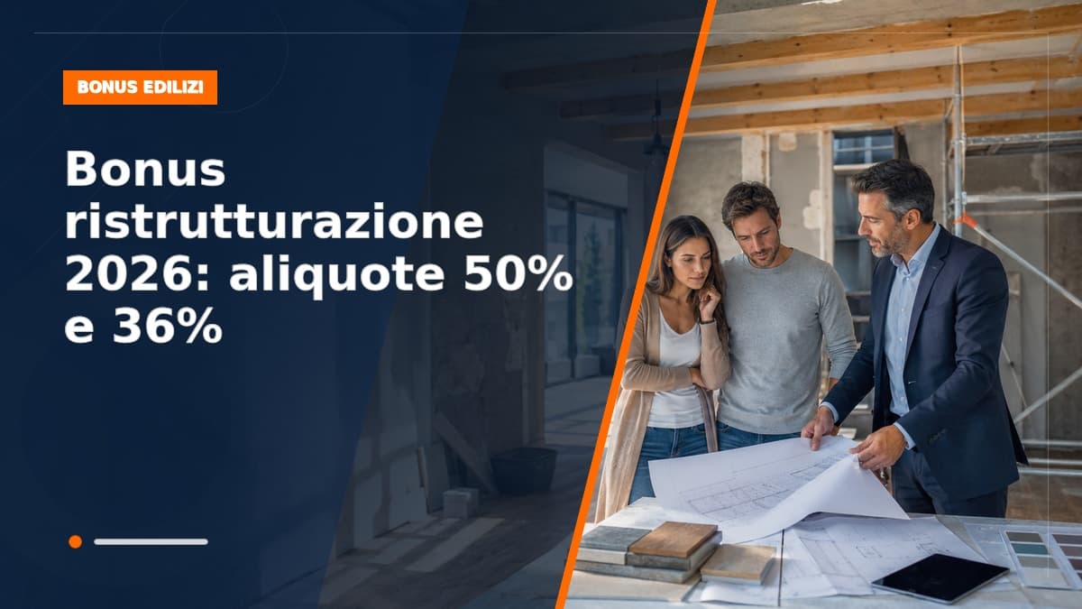 Bonus ristrutturazione 2026: aliquote 50% e 36%, limiti e come funziona