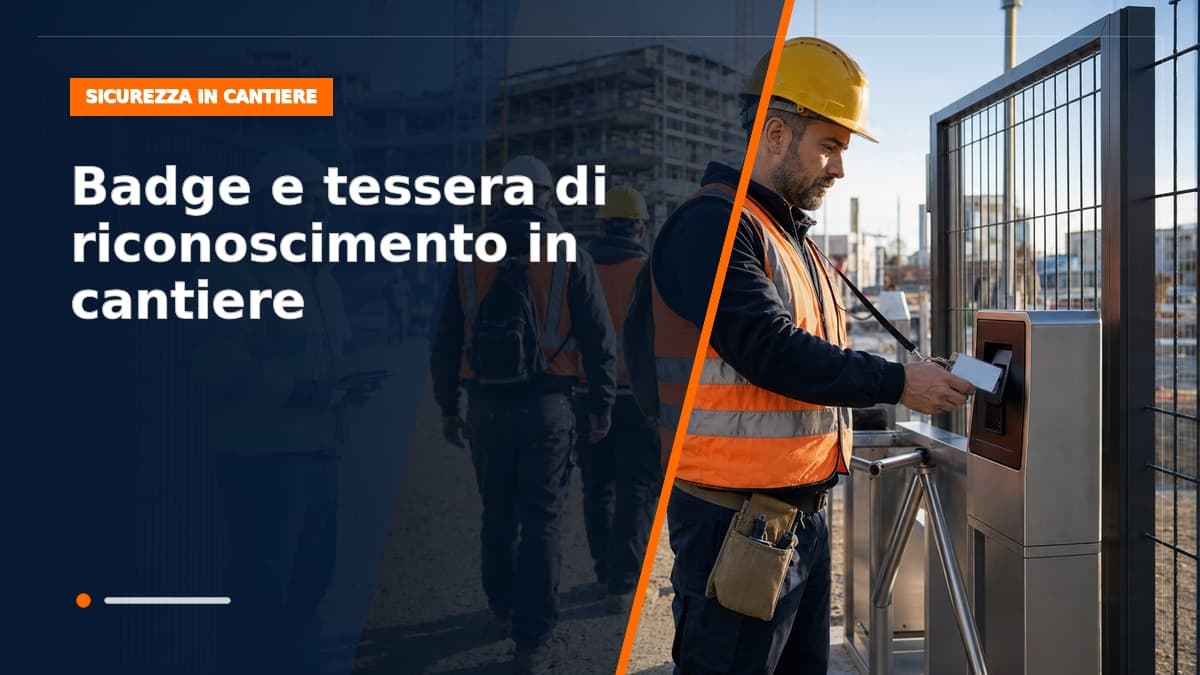 Badge e tessera di riconoscimento in cantiere: le regole e i controlli 2026