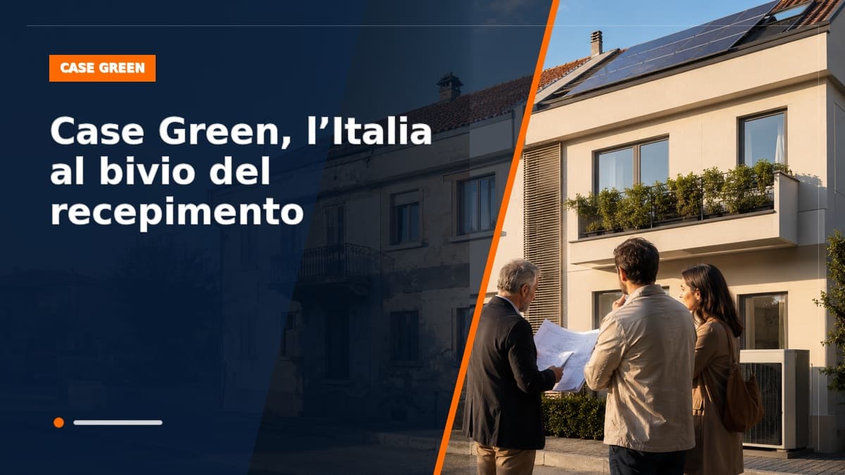 Case Green, l'Italia al bivio del recepimento: cosa succede da maggio 2026