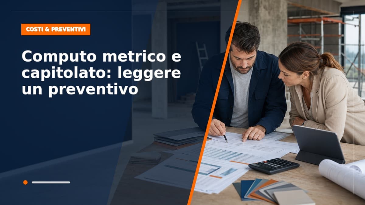 Computo metrico e capitolato: come leggere un preventivo edile