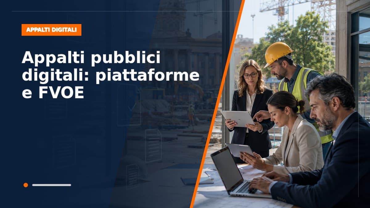 Appalti pubblici digitali: piattaforme certificate e FVOE, il punto 2026
