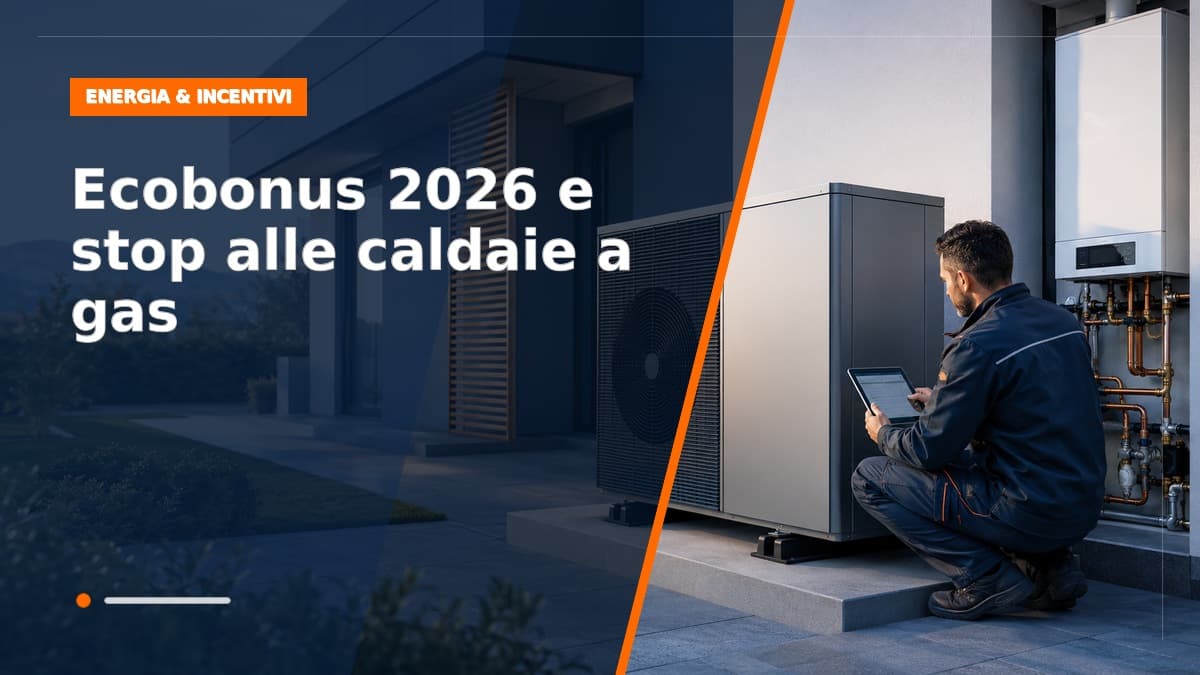 Ecobonus 2026 e stop alle caldaie a gas: cosa resta incentivato