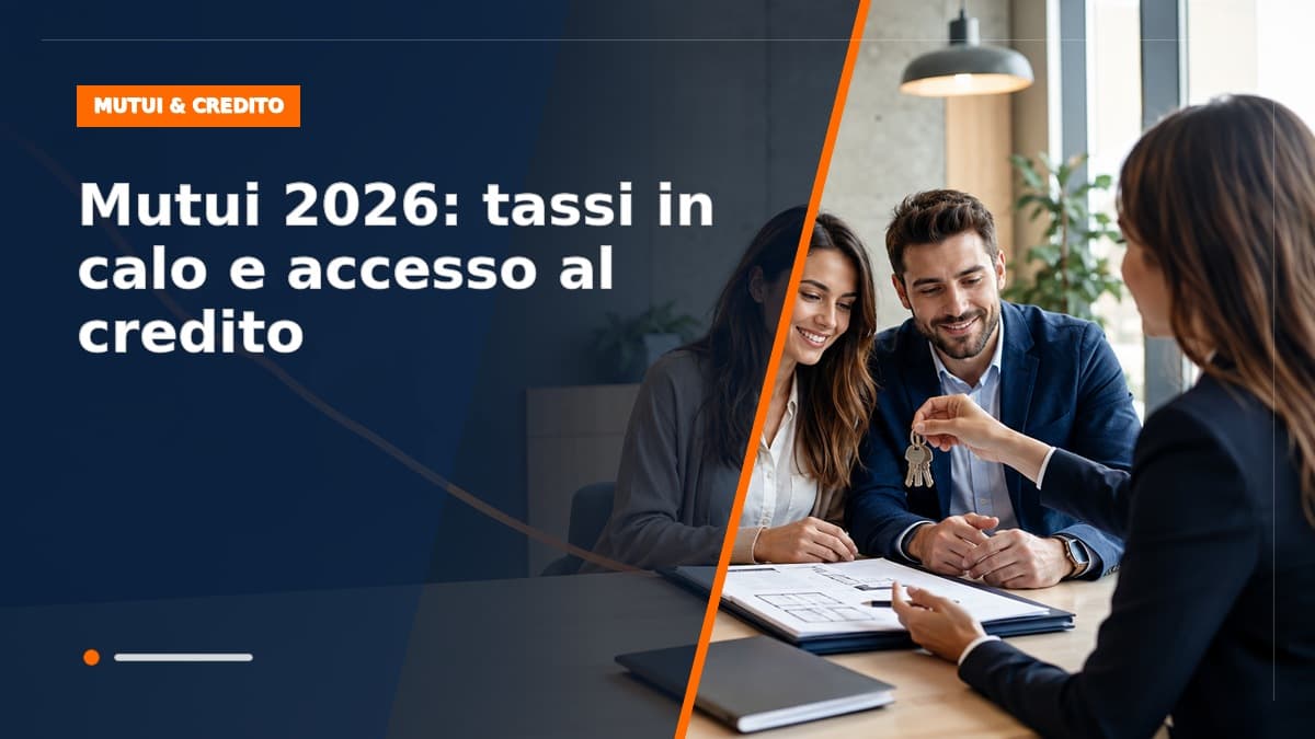 Mutui 2026: tassi in calo e accesso al credito per la casa
