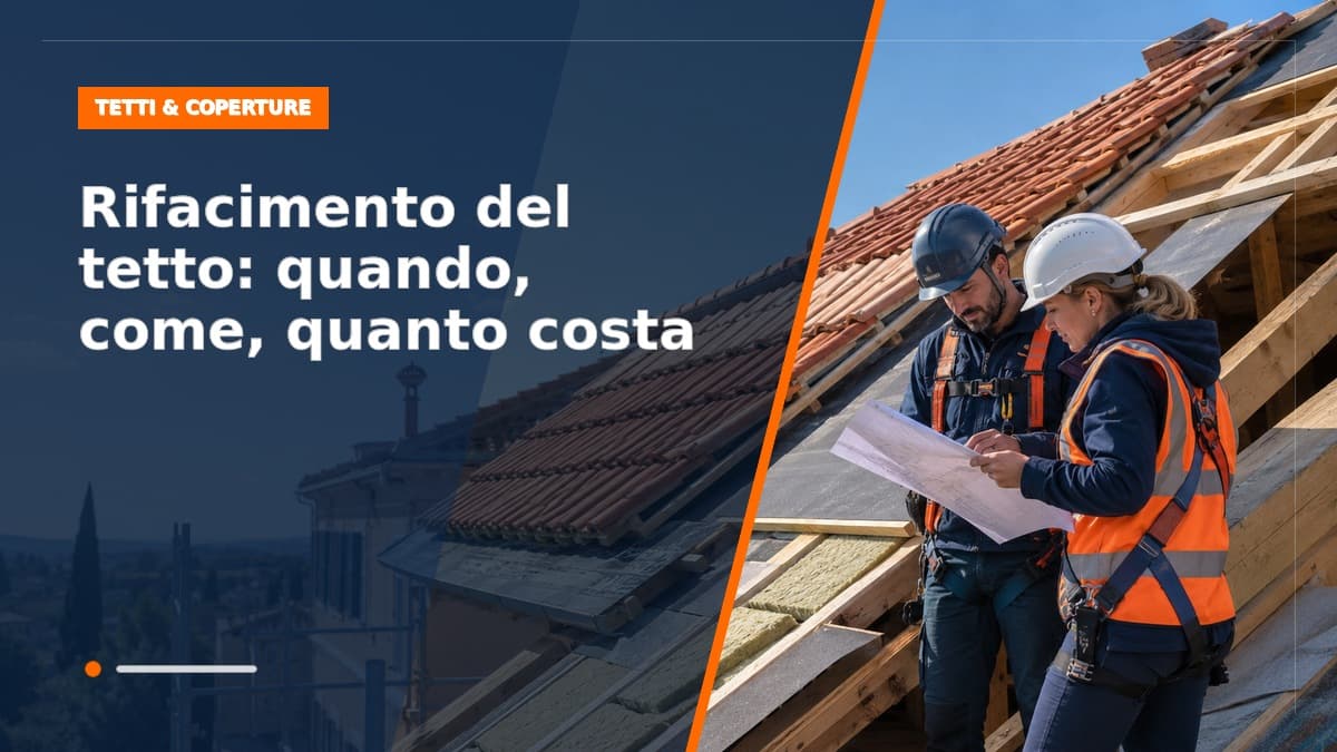Rifacimento del tetto: quando, come e quanto costa