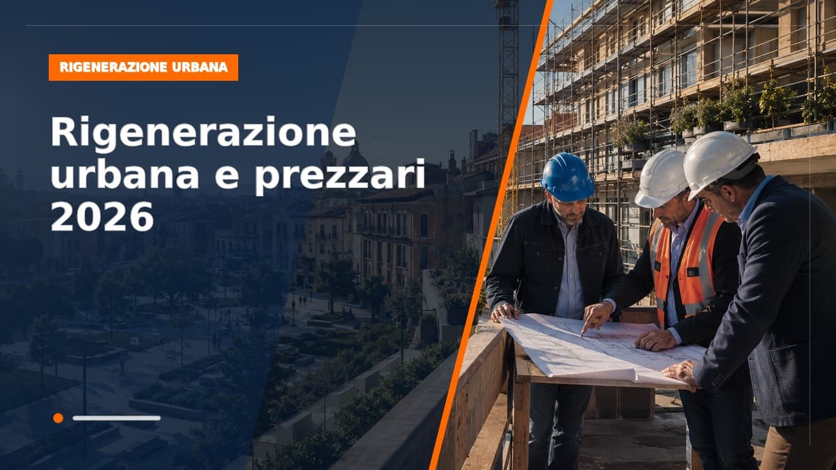 Rigenerazione urbana e prezzari 2026: opportunità per le imprese