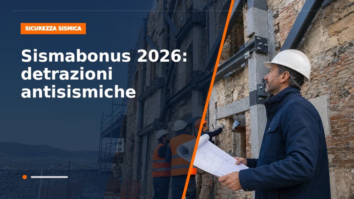 Sismabonus 2026: detrazioni antisismiche, requisiti e adempimenti