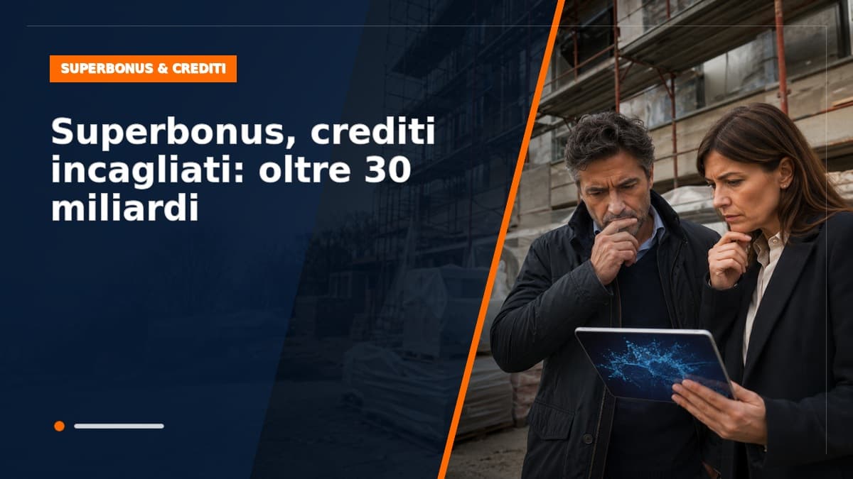 Superbonus, l'eredità dei crediti incagliati: oltre 30 miliardi bloccati