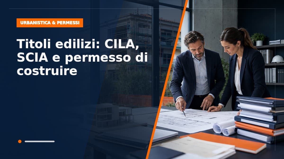 Titoli edilizi: CILA, SCIA e permesso di costruire, quale serve
